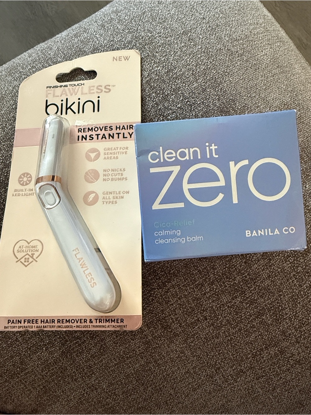 Flawless Bikini Touch Hair Remover & Banila Co Clean It Zero Balm - White & Blue